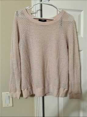 Forever 21 Light Pink Waffle Knit Women's Sweater